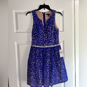 Jodi Kristopher Size 9 Royal Blue Formal Dress With Rhinestones